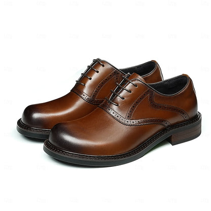First Genuine Leather Shoes- Layer Men's Oxford