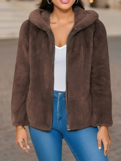 Jacket Comfortable Casual Warm Zipper Women's Pocket