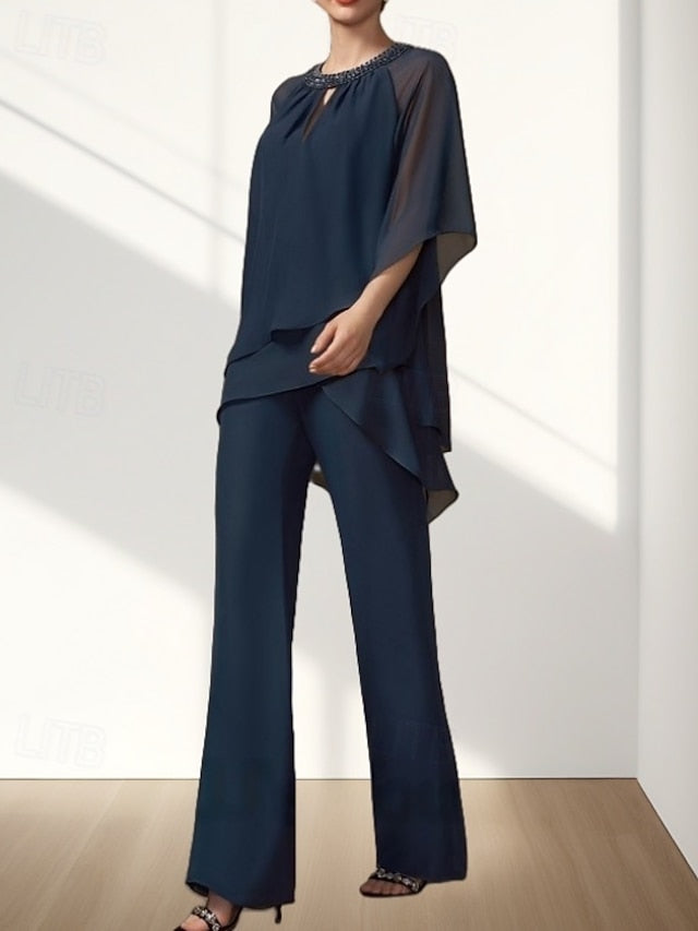 Piece of Two Pantsuit the Bride Dress Wedding Mother Guest