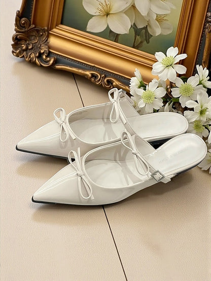 Toe Pointed with Flats Black Women's Rhinestone