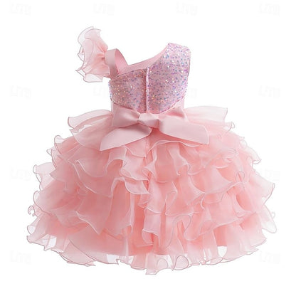Pageant Party Girls Flower Dress Kids Gown Ball Wedding Ruffle