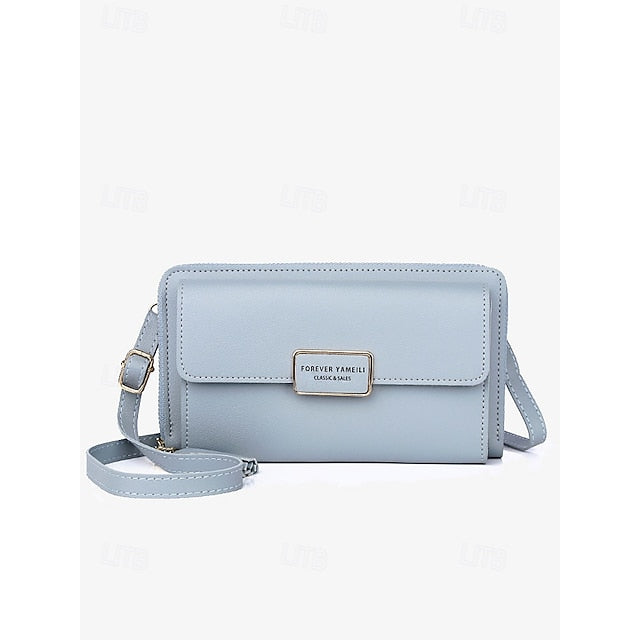 Phone Leather PU Crossbody Wristlet Mobile Bag Women's