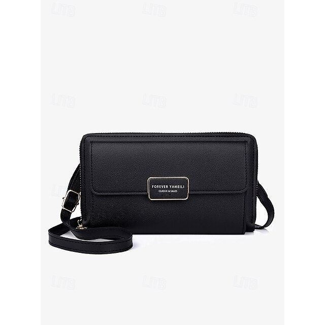 Wristlet Bag Crossbody Leather PU Women's Mobile Phone