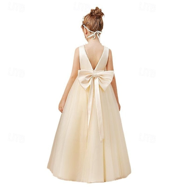 Party Kids Solid Flower Girls' Girl Dress Color