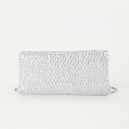 Clutch Silver Glitter Women's Purse – Elegant Evening