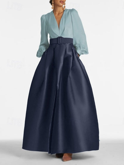 Dress Floor Split Gown A-Line Formal Guest Evening High Wedding