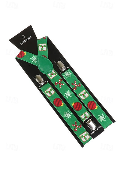 Snowman Men's Christmas with Suspenders