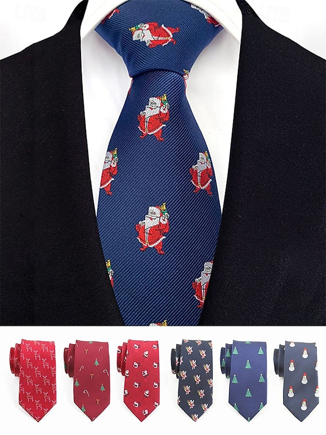 Christmas Men's Necktie Santa with