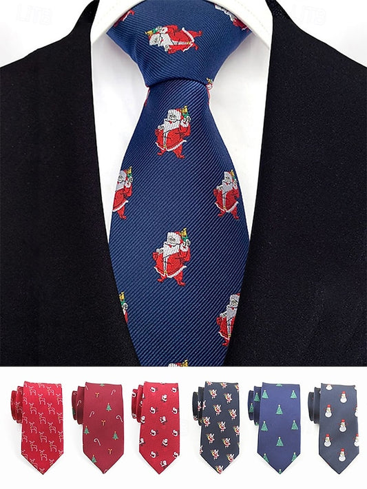 Christmas Men's Necktie Santa with