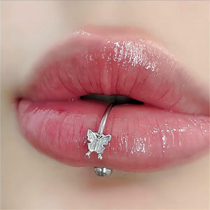 Butterfly Piercing Lip Ring GEM013