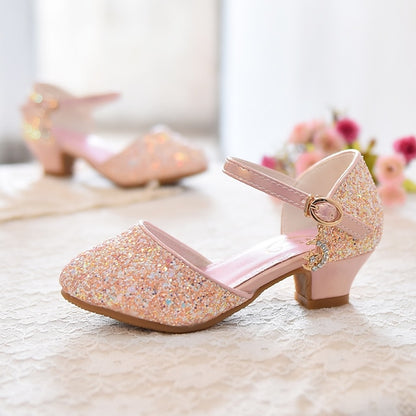 Rubber Shoes Princess Party PU Girls' Little Glitters Heels