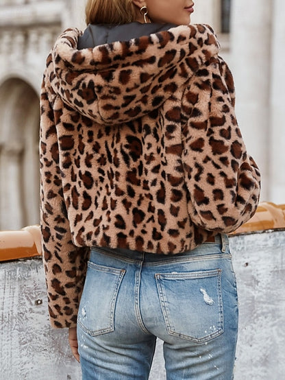 Comfortable Coat Hoodie Faux Warm Women's Fur Jacket