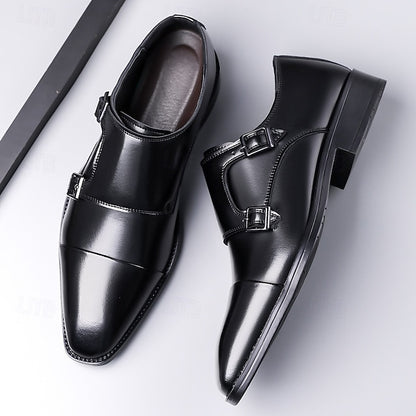 Double Monk Strap – Elegant Shoes Leather Men's
