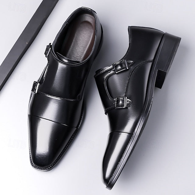 Shoes – Elegant Strap Double Leather Men's Monk
