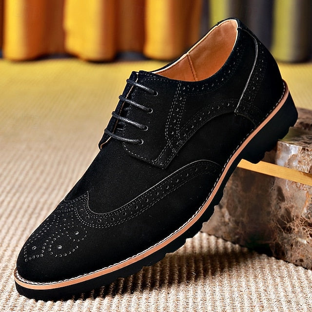 Shoes – Lace-Up Derby Brogue Men's Brown Vintage