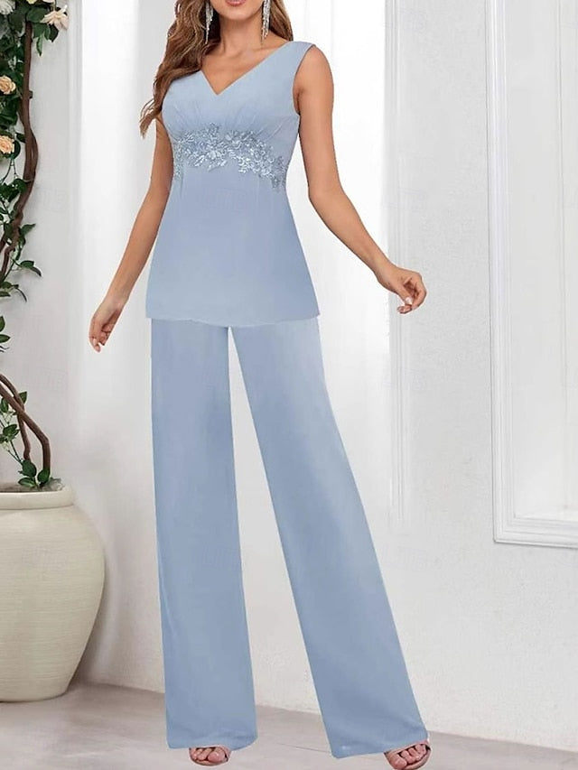 Guest Mother the 3 V Piece Elegant Wedding Simple Bride Dress of