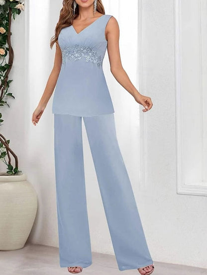 Guest Mother the 3 V Piece Elegant Wedding Simple Bride Dress of