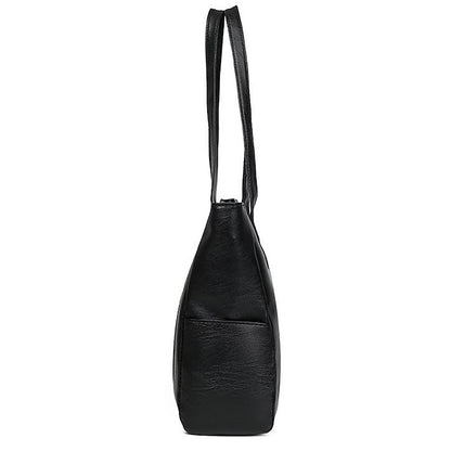 Bag Black – Leather Large Faux Women's Tote Stylish