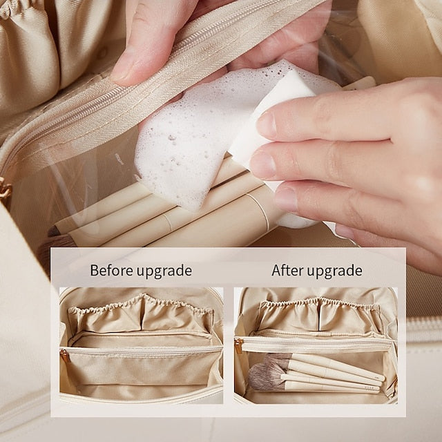 Women's Cosmetic Makeup Handbag Leather PU Bag Travel