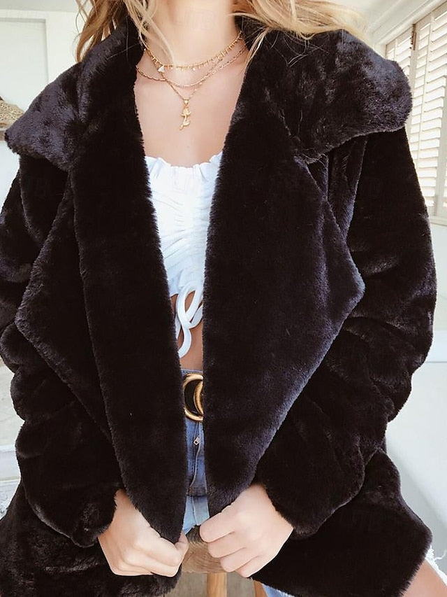 Furs Faux Teddy Warm Women's Coat Comfortable Fur