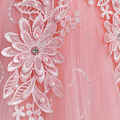 Dress Kids Solid Girls' Floral A Colored Line