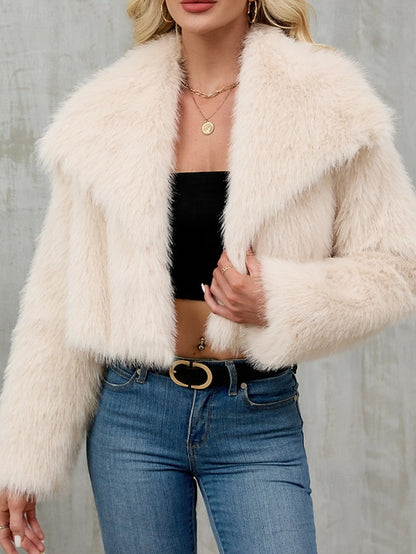 Fur Warm Coat Comfortable Women's Faux Leathers Furs