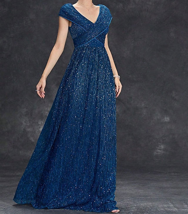 Elegant Dress the Floor Party Bride of Mother Neck V