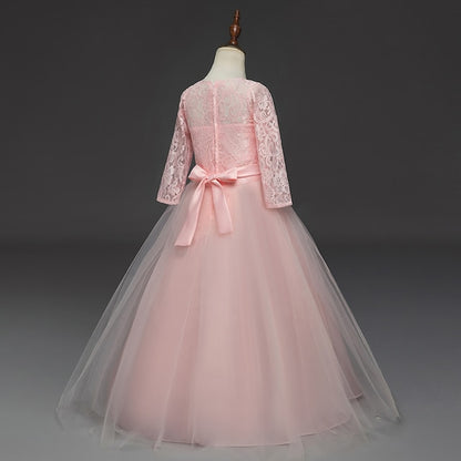 Dress Prom Girl 3-13 Princess Lace Flower Years Kids