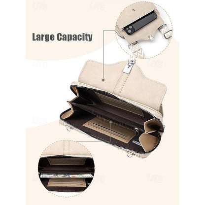 Crossbody Faux Women's Geometric Bag Pattern with Leather