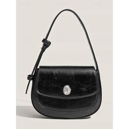 White Bag Leather Chic for Small Stylish Shoulder - Women