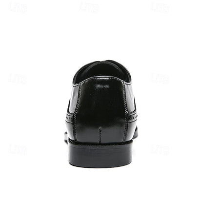 Leather Shoes Oxford Brown Faux Brogue Men's – Classic