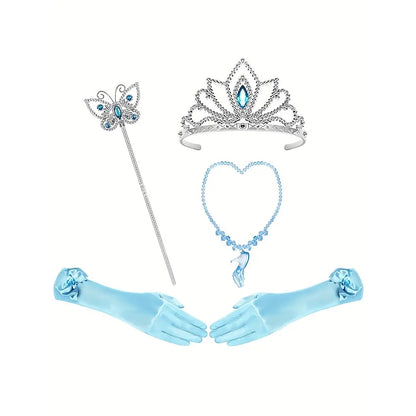 Tulle Elsa Costume Princess Girl Dress Party Frozen Flower Theme