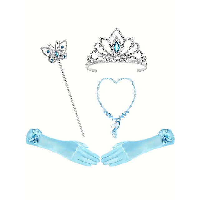 Party Elsa Tulle Dress Flower Frozen Girl Princess Theme Costume