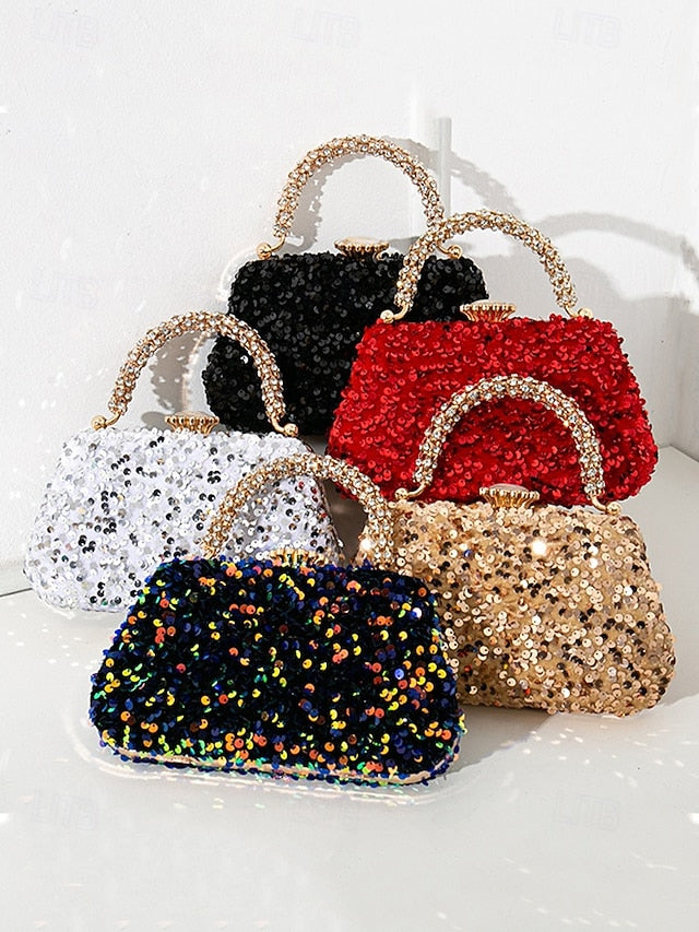 Clutch – Sequin Women's Vintage Embellished Evening Bag