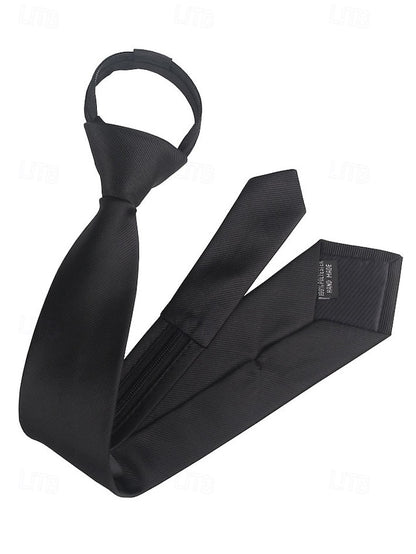 and Narrow Stripes Ties Men's Zip Classic Pre-Tied -