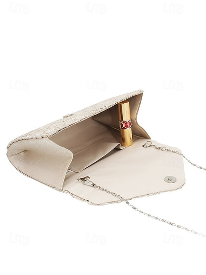 Lace with Chain Bag Women's Evening Strap Clutch