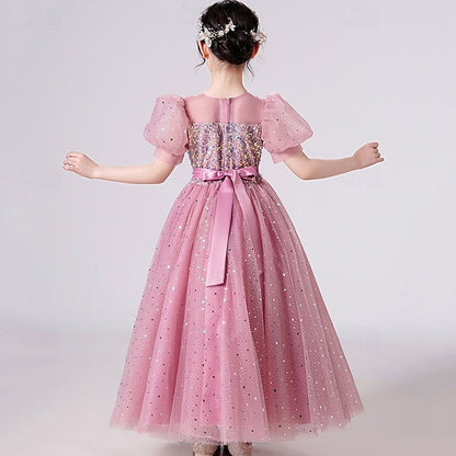 Girl Girls' Dress Kid's Princess Flower