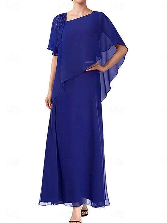 the Simple Elegant Bride of Dress A-Line Neck Square Mother