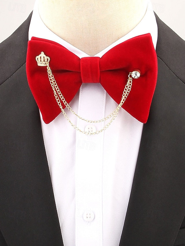 Velvet Tie Detail Chain – Crown Bow and Men's with