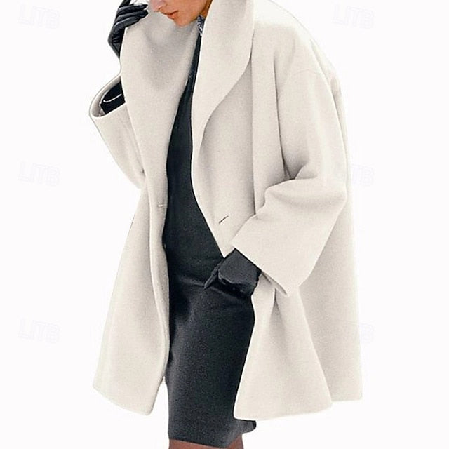 Fur Buttons Comfortable Faux Coat Women's Furs Warm