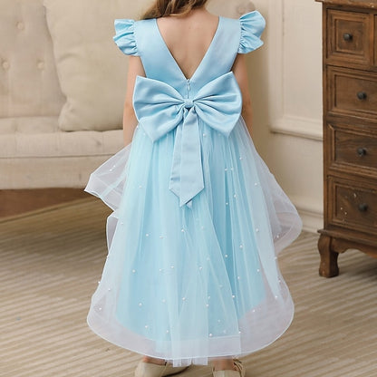 Color Flower Kids Girl Girls' Dress Solid Party