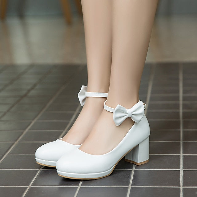 Weddings Shoes White Mary Jane for Girls' Bow - Perfect