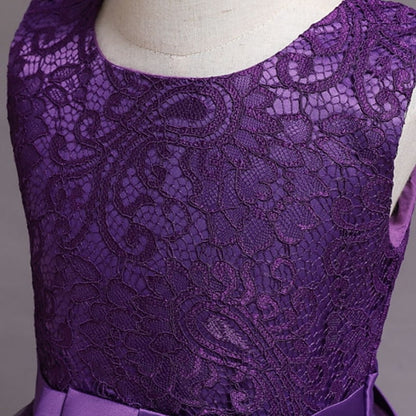 Floral Dress Little Line A Party Kids Plain Girls'