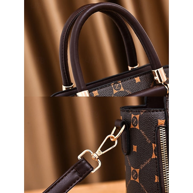 Accents Elegant Faux with Red Women's and Leather Handbag