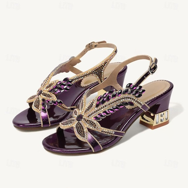 Shoes Toe Wedding Round Party Rhinestone Women's Sandals