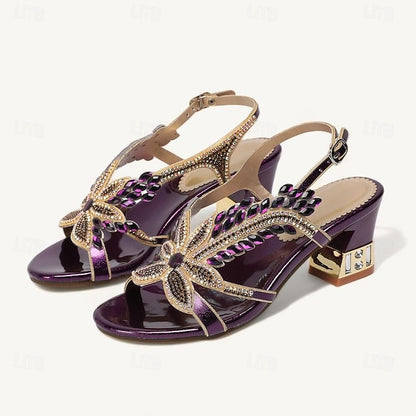 Shoes Toe Wedding Round Party Rhinestone Women's Sandals