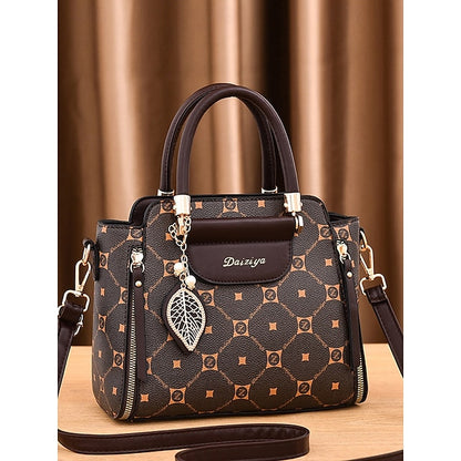 Women's Elegant Accents Leather Faux and Red Handbag with