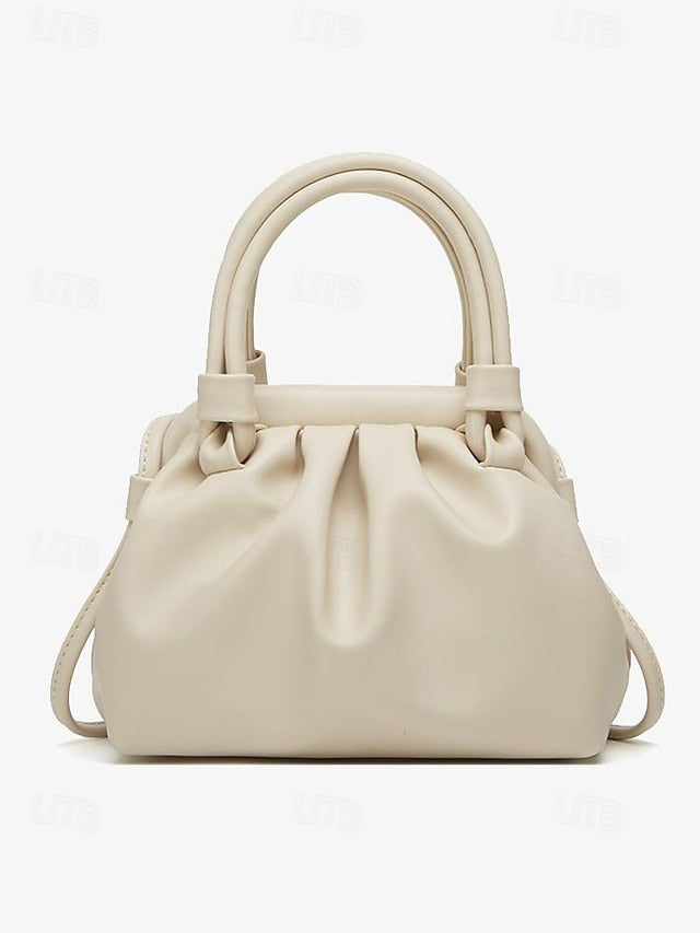 Cream – Elegant Handbag with Drawstring Closure Women's