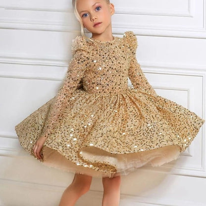 Party Kids Little Sequin Line A Girls' Dress