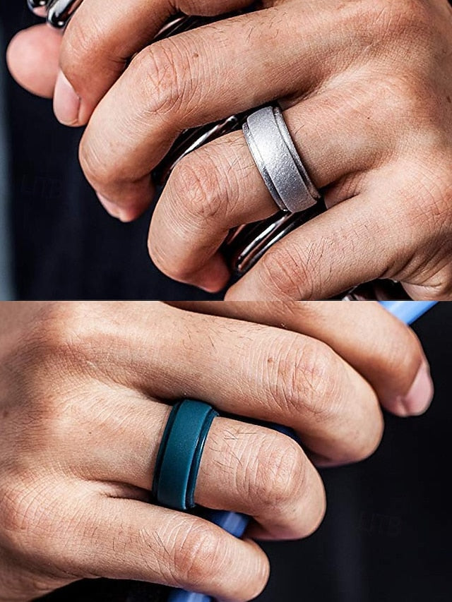 Ring – Matte Silicone Durable Men Comfortable Black for